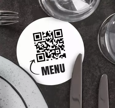 Sticker entreprise code QR personnalisé - TenStickers
