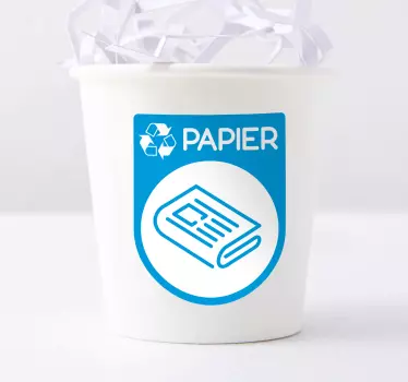 Stickers Dessin Recyclage Papier - TenStickers