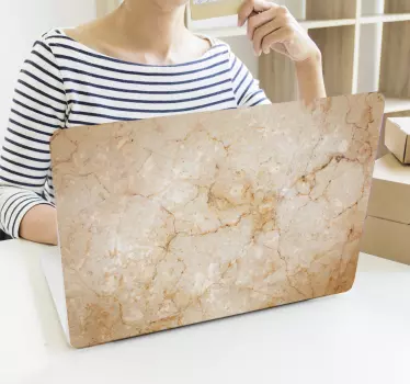 Autocollant pour ordinateur portable en marbre - TenStickers