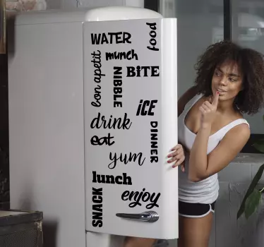 Autocollant pour réfrigérateur bon appetit - TenStickers