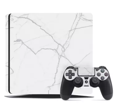 Autocollant PS4 imitation marbre blanc - TenStickers