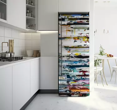 Sticker frigo texture peinture abstraite - TenStickers