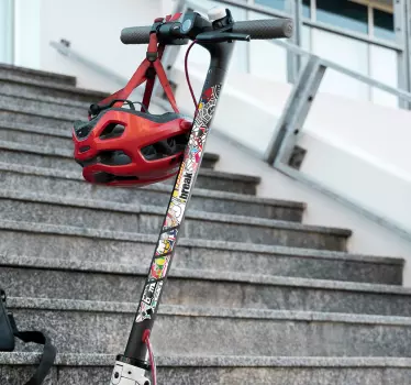Sticker trottinette style tag - TenStickers
