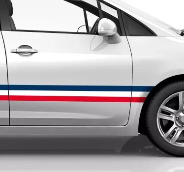 Sticker voiture bande drapeau français - TenStickers