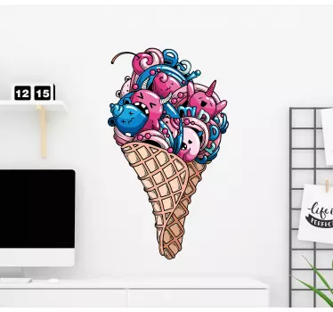 Autocollant Urbain Joli graffiti de glace - TenStickers
