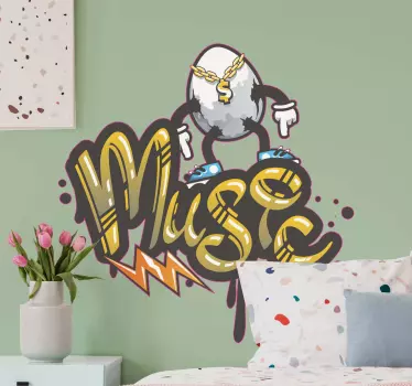 Sticker musique graffiti style urbain - TenStickers