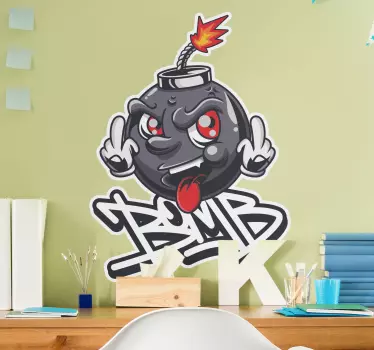 Autocollant Urbain Swag baby bombe graffiti dessin animé - TenStickers