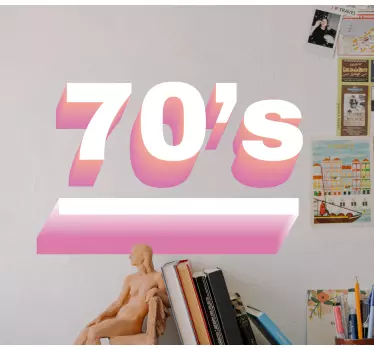 Autocollant Urbain Texte coloré des années 70 - TenStickers