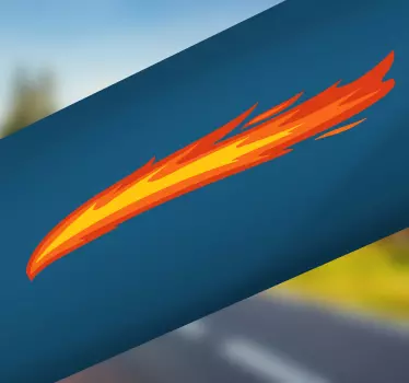 Sticker vélo flamme colorée - TenStickers