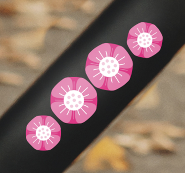 Autocollant Velo Fleurs arrondies - TenStickers
