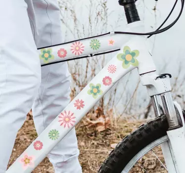 Autocollant vélo jolies fleurs - TenStickers