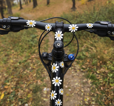 Sticker vélo marguerites - TenStickers