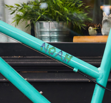 Autocollant Velo Nom personnalisé fondu - TenStickers