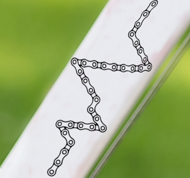 Sticker vélo rythme cardiaque chaîne de roue - TenStickers