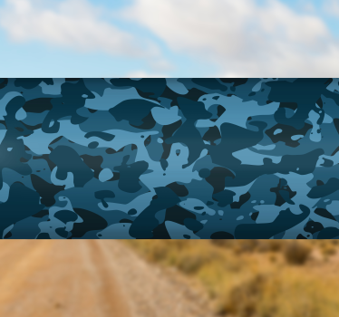 Sticker vélo motif militaire bleu - TenStickers