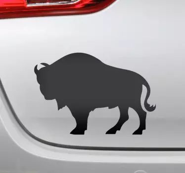 Sticker animal sauvage bison pour voiture - TenStickers