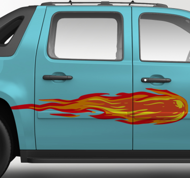 Sticker voiture flammes - TenStickers