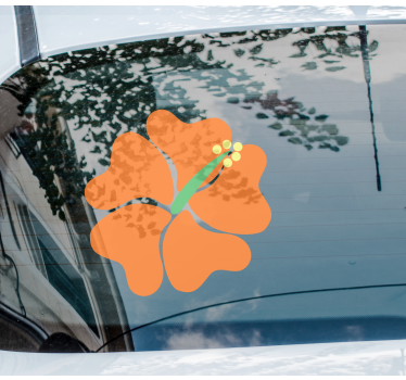 Sticker voiture fleur d'hibiscus - TenStickers