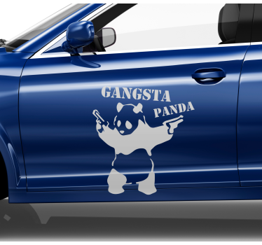 Autocollant Voiture Gangsta panda - TenStickers