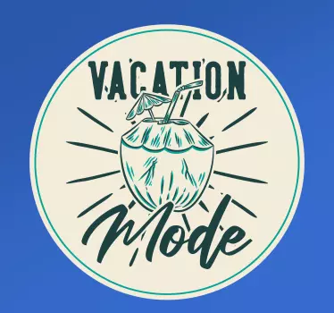 Autocollant Voiture Mode vacances avec cocktail - TenStickers