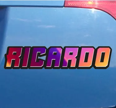 Sticker voiture personnalisé prénom style sport - TenStickers