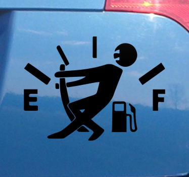 Sticker voiture se battre pour du gasoil complet - TenStickers