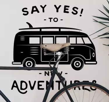 Autocollant Voiture Van hippie - TenStickers