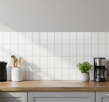 Carrelage adhésif blanc long - TenStickers