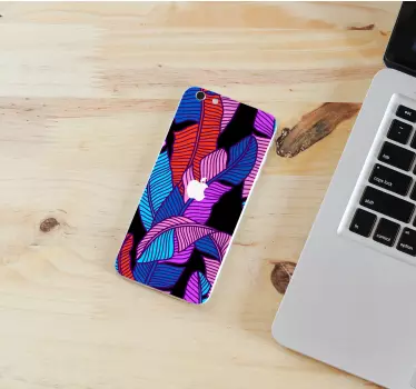 Autocollant iPhone motif floral flashy - TenStickers