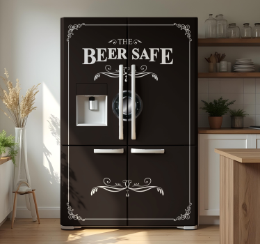 Sticker frigo effet coffre-fort - TenStickers