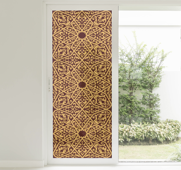Film occultant fenêtre oriental ornamental - TenStickers
