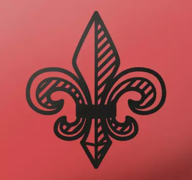 Sticker fleur de lys monochrome - TenStickers