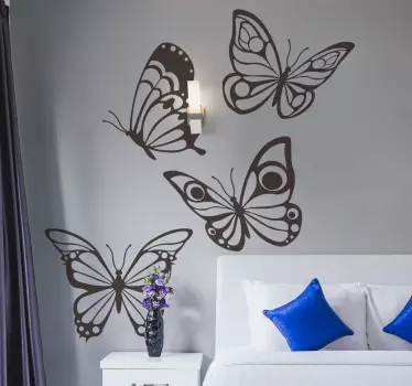 Sticker papillon grands monochrome - TenStickers