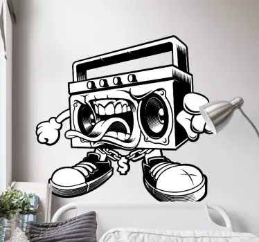 Kit pour Sticker Boombox graffiti - TenStickers