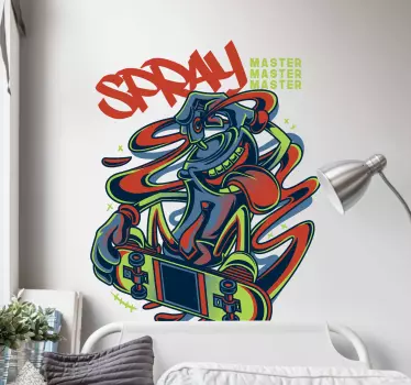 Kit pour Sticker Spray graffiti en skateboard - TenStickers