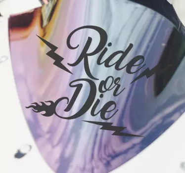 Monter ou mourir des stickers de moto - TenStickers