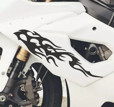 Sticker moto flammes tribales - TenStickers