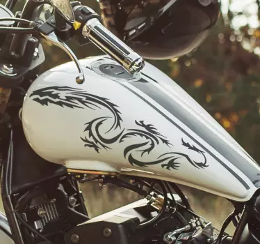 Sticker moto dragon tribal - TenStickers