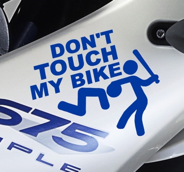 Ne touchez pas mes stickers de moto de vélo - TenStickers