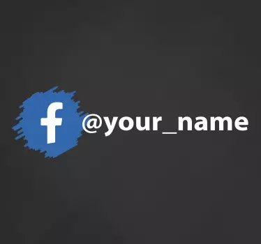 Sticker vitrine personnalisé Facebook logo - TenStickers