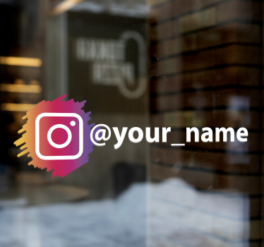 Sticker vitrine personnalisé logo Instagram - TenStickers