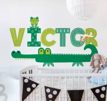 Sticker Animal Sauvage Crocodile personnalisé - TenStickers
