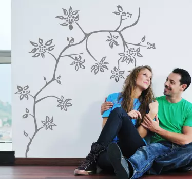 Sticker fleurs arbre - TenStickers