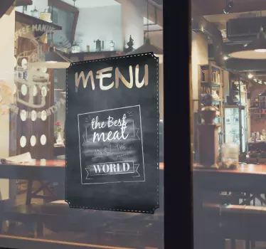 Sticker ardoise à craie menu - TenStickers