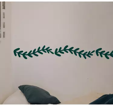 Frise murale adhésive feuilles nature élégante - TenStickers