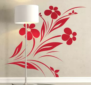 Sticker autocollant pousses florales - TenStickers
