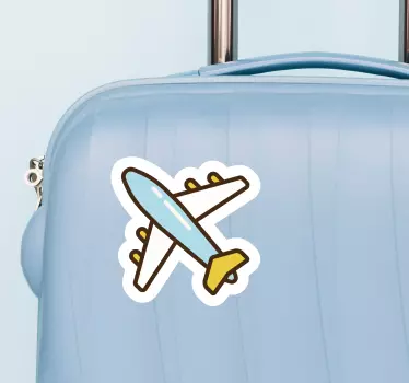 Sticker avion valise - TenStickers