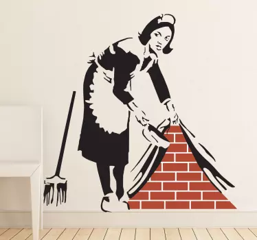 Sticker Banksy balai - TenStickers