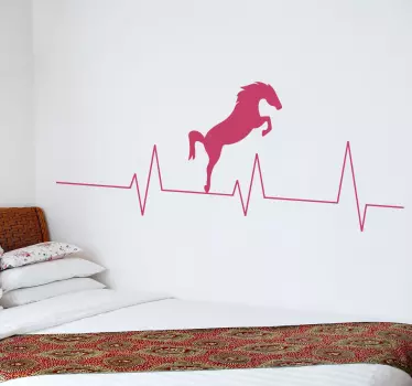 Stickers cheval battements de coeur - TenStickers