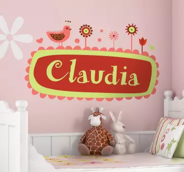 Sticker bébé cadre personnalisable - TenStickers